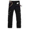 Pantalon Cargo Multi-poches Fermeture à Zip - Noir 32