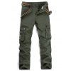 Pantalon Cargo Multi-poches Fermeture à Zip - Vert Armée 36