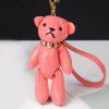 Porte-Clés Ours Mignon en Cuir Artificiel - Pastèque Rouge 