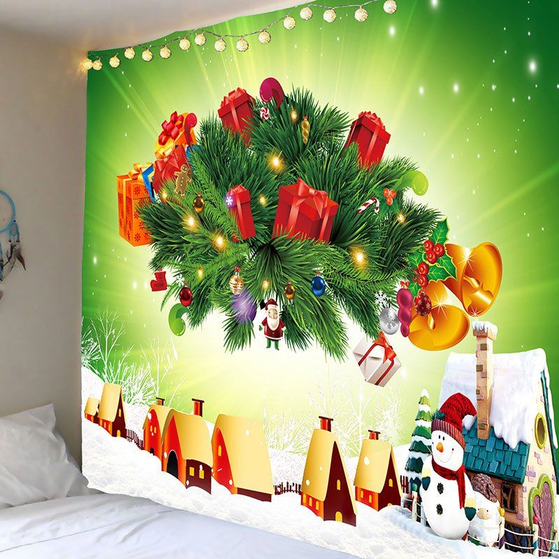 

Christmas Presents Printed Wall Tapestry, Green