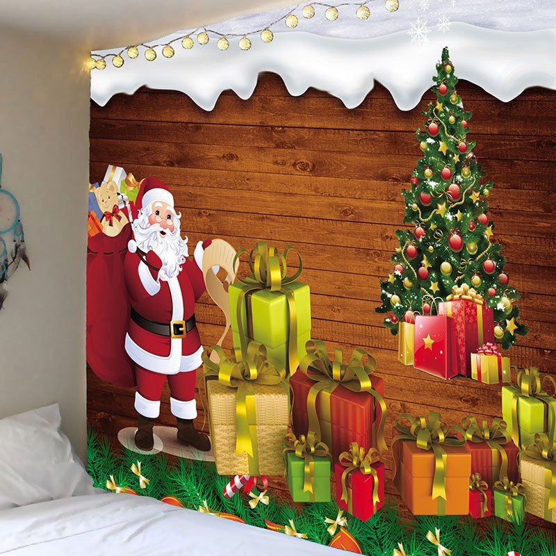 

Santa Gifts Printed Wall Tapestry, Colorful