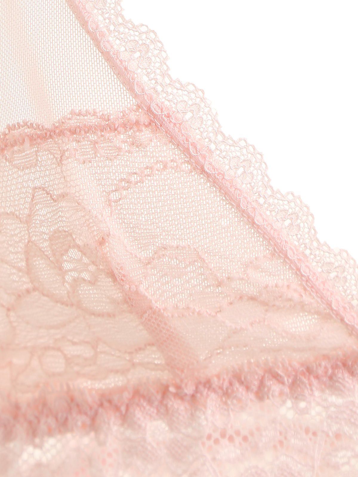 2018 Sheer Mesh Slip Babydoll with Lace LIGHT PINK M In Baby dolls Online Store. Best Plus Lace