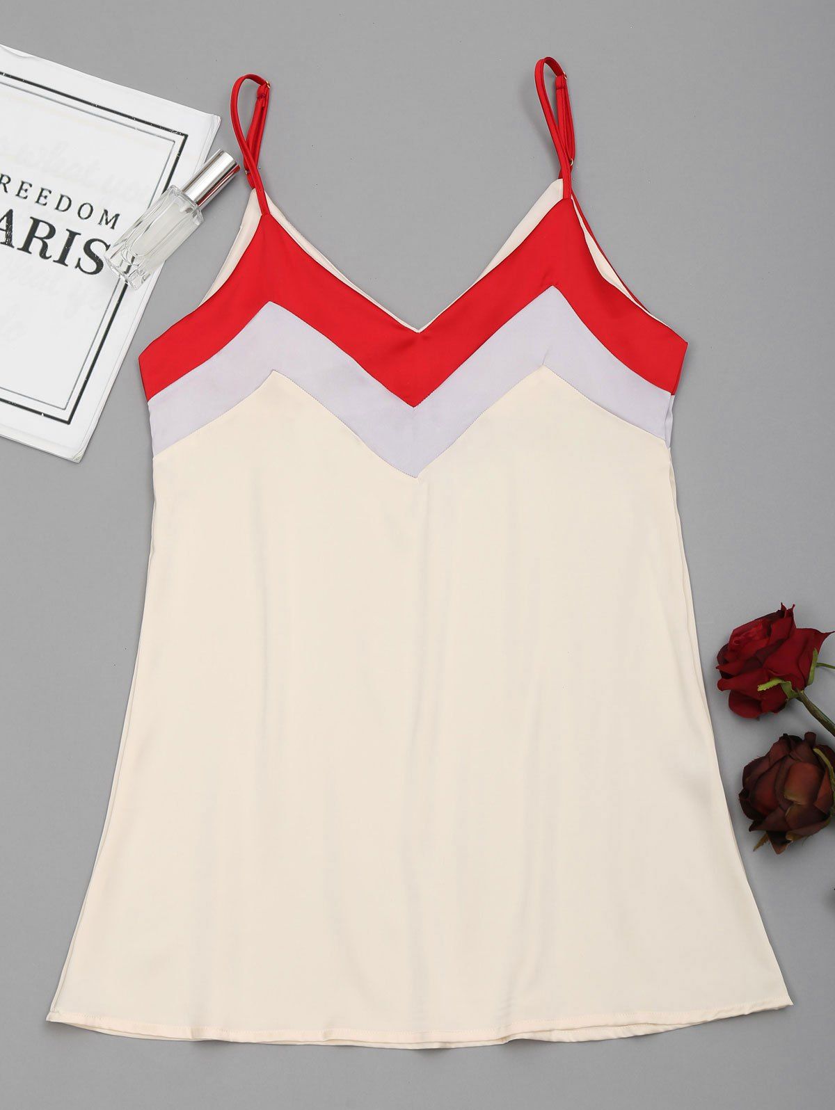 

Color Block Mini Slip Babydoll, Complexion