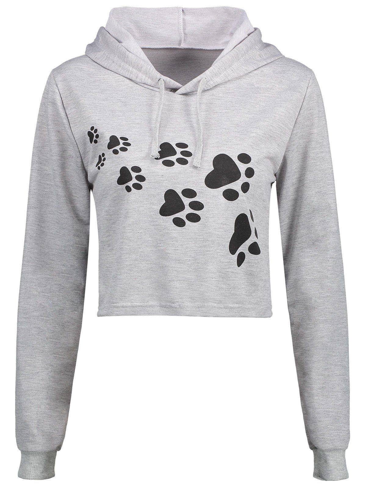 

Short Footprint Hoodie, Gray