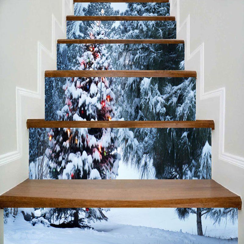 33 Off 2020 Christmas Snow Tree Print Home Decor Diy Stair