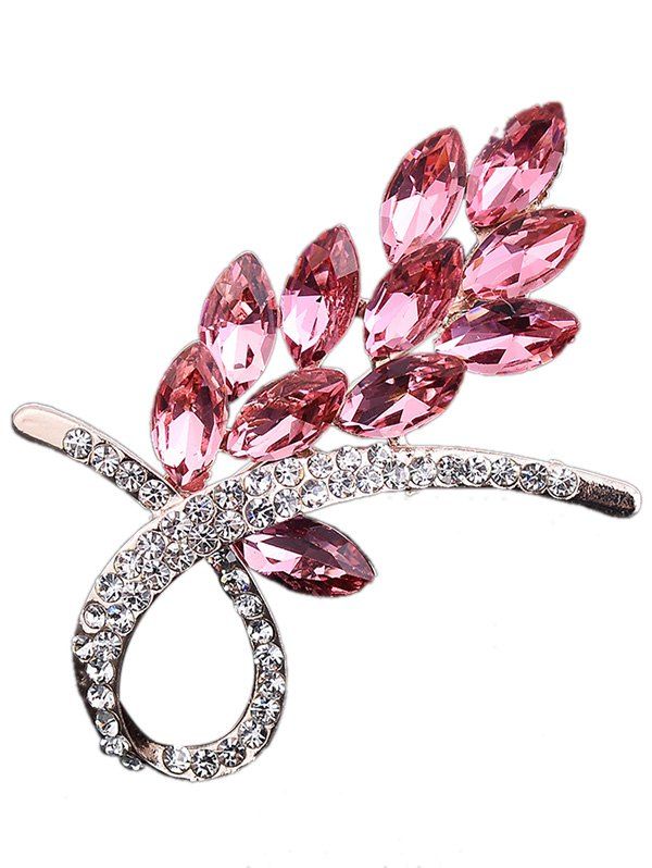 

Faux Crystal Rhinestone Flower Brooch, Pink