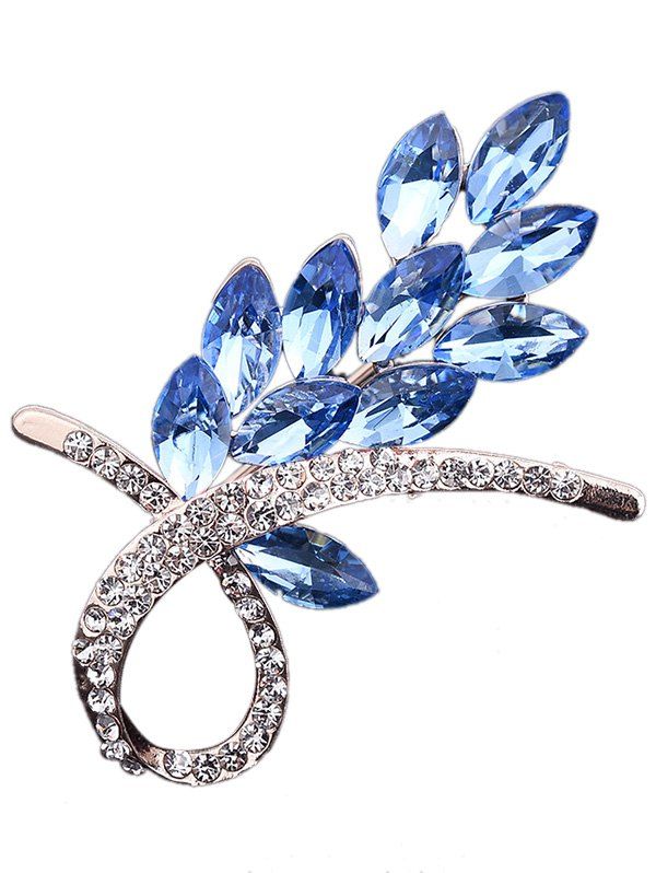 

Faux Crystal Rhinestone Flower Brooch, Blue