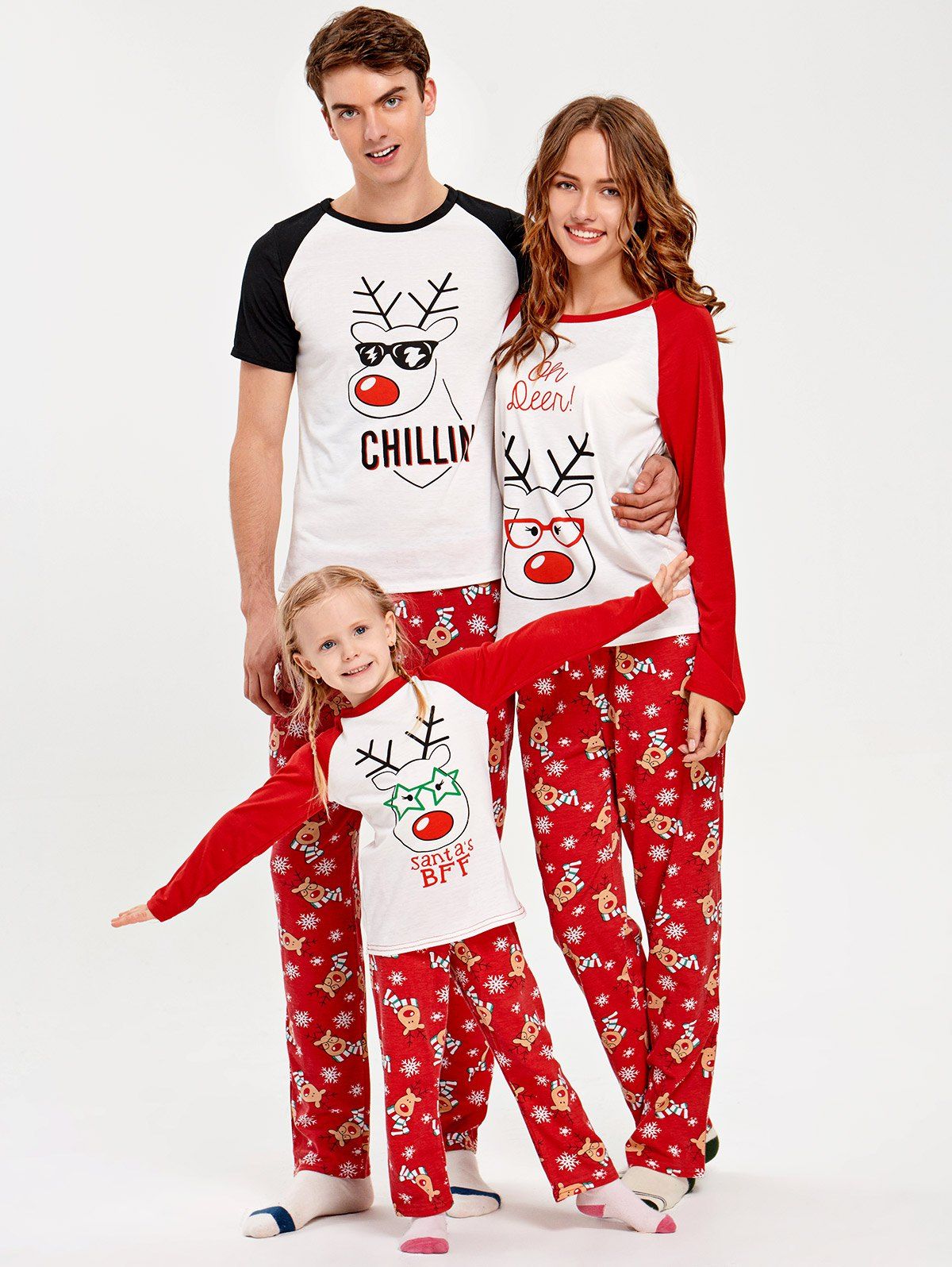 Rudolph Deer Matching Family Christmas Pajama