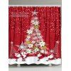 Rideau de douche imperméable imprimé fleur arbre de Noël - Rouge W71 INCH * L71 INCH