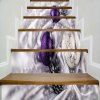 Balles de Noël imprimées autocollants d'escalier décoratifs bricolage - multicolore 100*18CM*6PCS