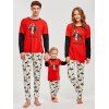 Pyjama de Noël Imprimé Renne à Manches Longues Pour La Famille - Rouge DAD L