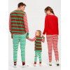 Ensemble de pyjama de Noël imprimé à rayures en famille - Rouge KID 120