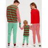 Ensemble de pyjama de Noël imprimé à rayures en famille - Rouge KID 120