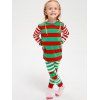 Striped Printed Family Christmas Pajama Set - RED KID 120