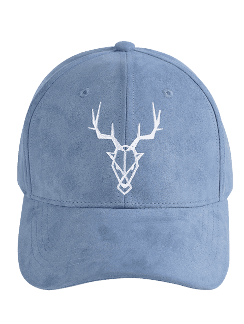 elk head pattern faux suede hunting hat