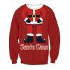 Sweatshirt Imprimé Corps du Père Noël 3D - Rouge 3XL