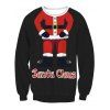 Sweatshirt Imprimé Corps du Père Noël 3D - Noir 3XL