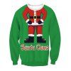 Sweatshirt Imprimé Corps du Père Noël 3D - Vert M