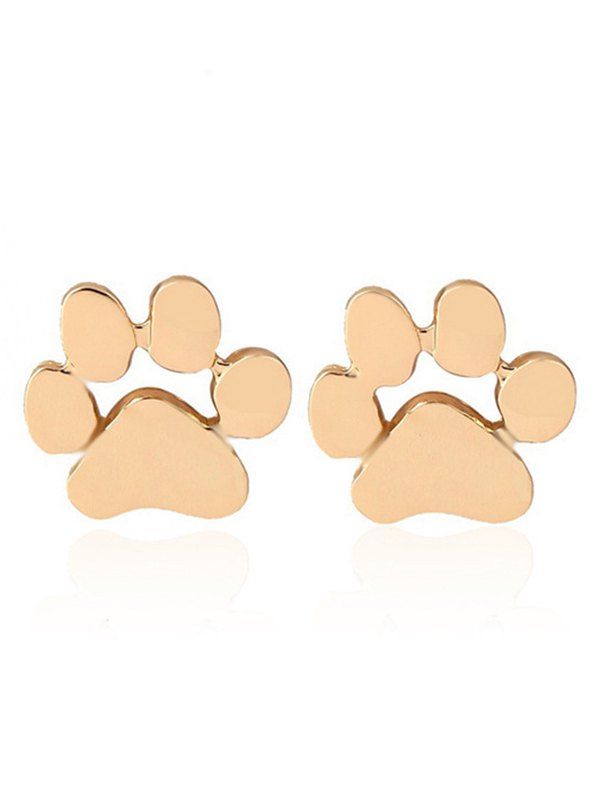 

Cute Puppy Claw Tiny Stud Earrings, Golden
