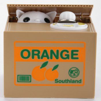  Automatic Stole Coin Cat Shape Money Box 