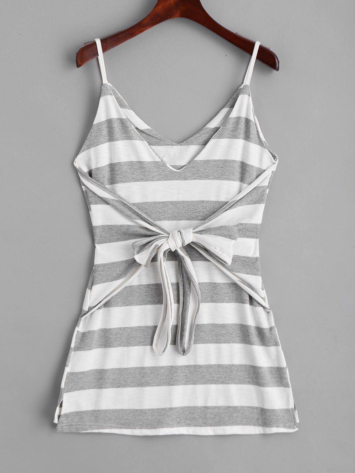 

Bowknot Stripes Slip Mini Dress, Stripe