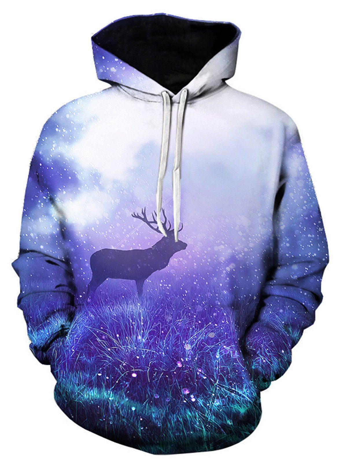 

Galaxy Trippy Deer 3D Print Pullover Hoodie, Colormix