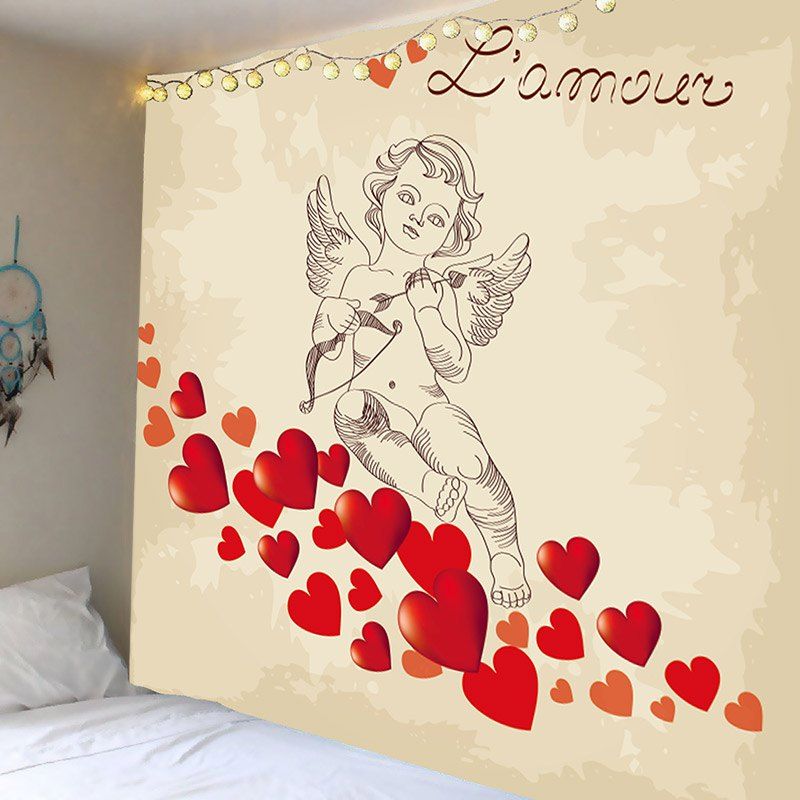 

Love Cupid Pattern Valentine's Day Wall Art Tapestry, Colormix