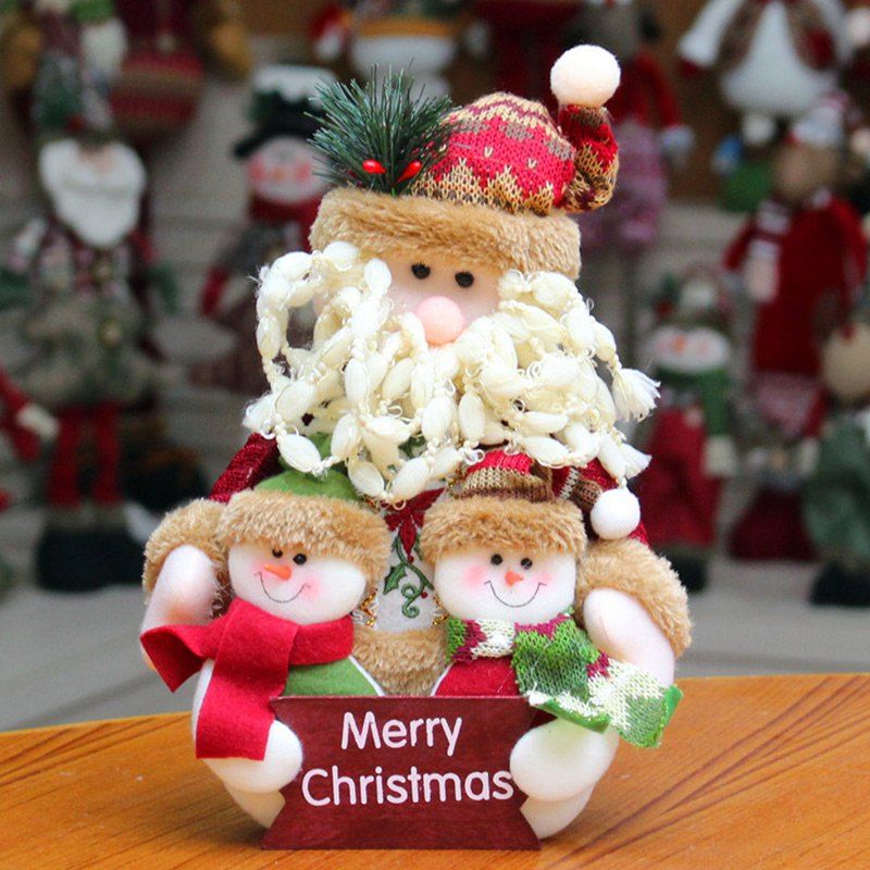 

Snowman Santa Claus Dress-up Cloth Doll Ornament Christmas, Red