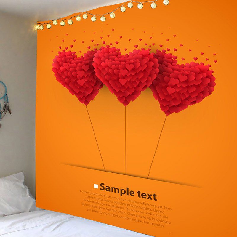 

Love Heart Letter Printed Wall Art Tapestry, Colorful