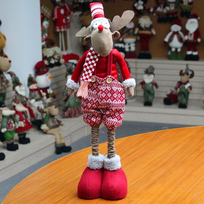 

Christmas Dress-up Elk Stretchable Cloth Doll, Claret