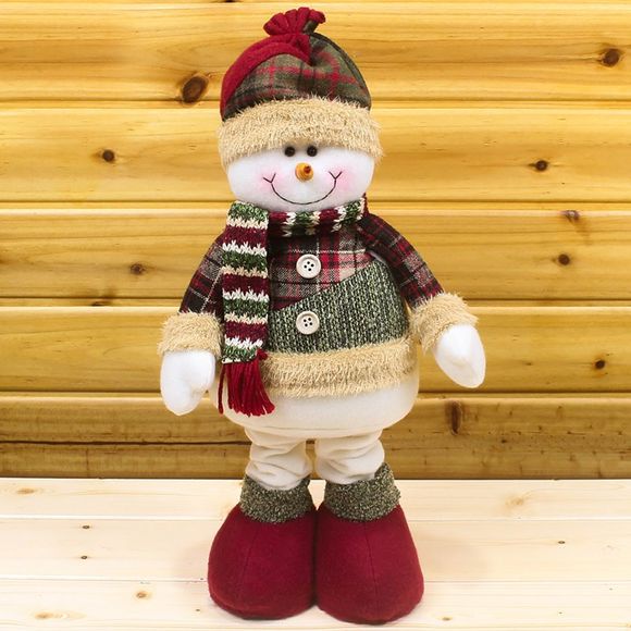 Habillage d'hiver Poupée extensible en tissu Santa Claus Snowman - Blanc 