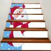 Autocollants d'Escaliers Décoratifs Motif Père Noël - coloré 100*18CM*6PCS