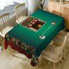 Christmas Fireplace Socks Print Waterproof Table Cloth - GREEN W54 INCH * L54 INCH