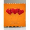 Rideau de Bain à Imprimé Ballons en Forme de Cœur pour la Saint-Valentin - Saumon W71 INCH * L71 INCH