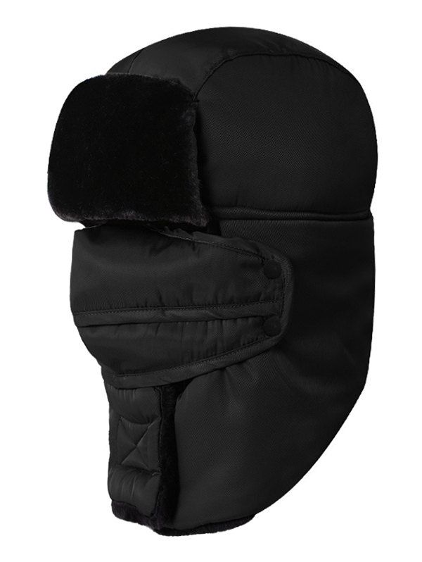 

Outdoor Waterproof Thicken Ski Trapper Hat, Black