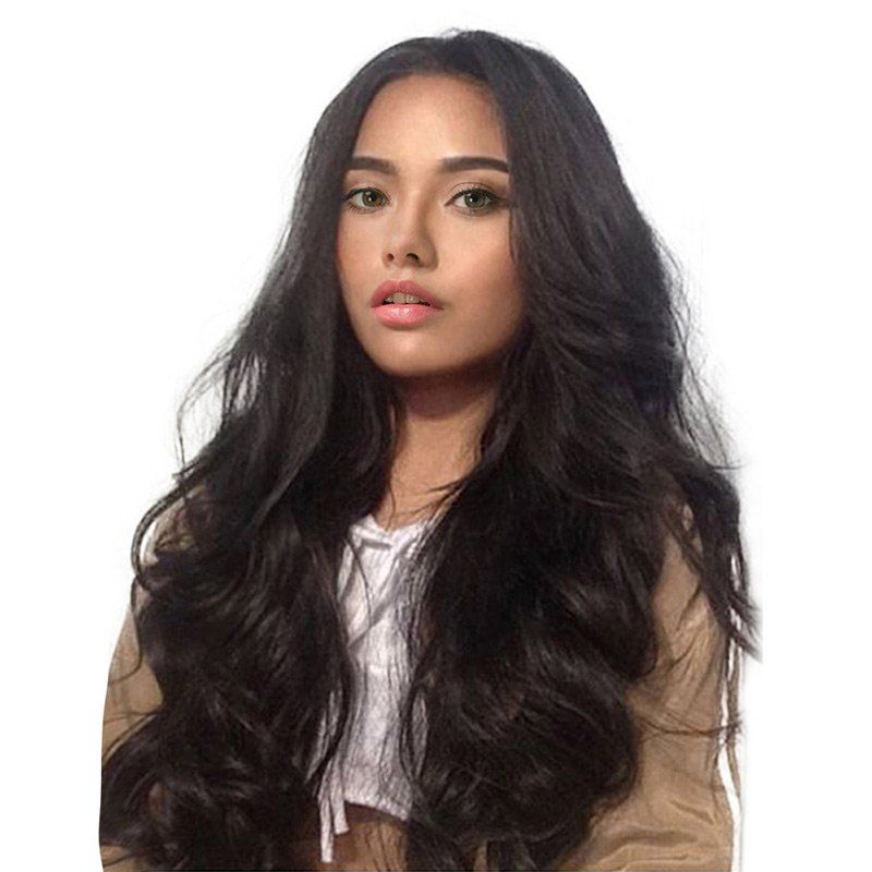 41 Off 2019 Middle Parting Long Shaggy Wavy Synthetic Wig In