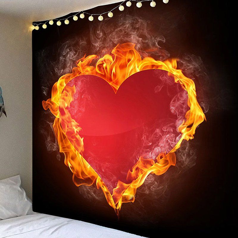 

Valentine's Day Fiery Heart Wall Hanging, Red