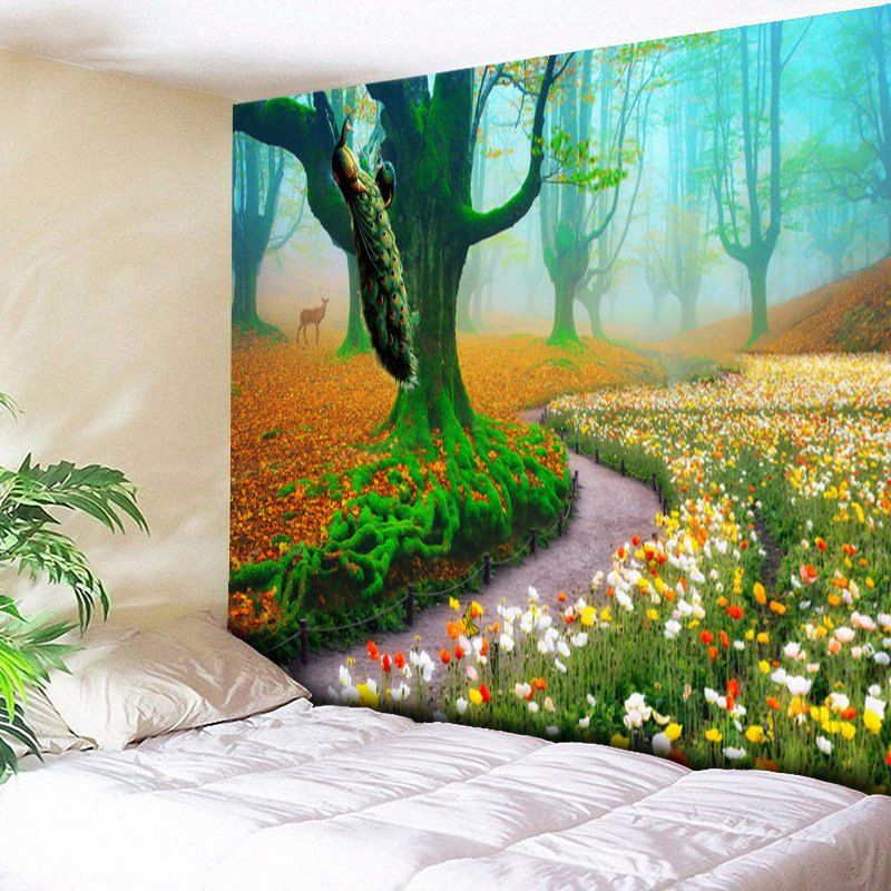 

Beautiful Forest Scenery Pattern Wall Tapestry, Colormix