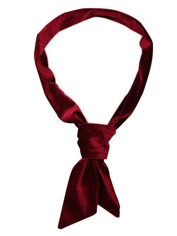 

Vintage Geometric Velvet Neckerchief, Wine red