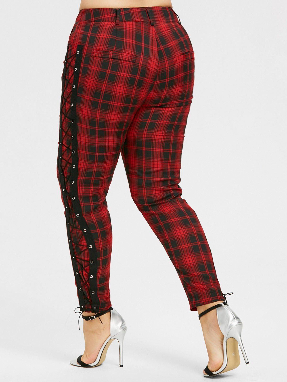 plus size tartan pants