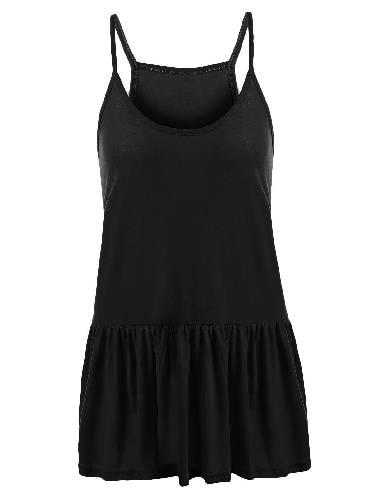 

Plus Size Flounce Camisole Top, Black