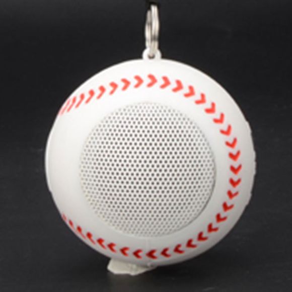 Mini haut-parleur portatif Bluetooth de charge de boule de sports d'USB - Rouge et Blanc 