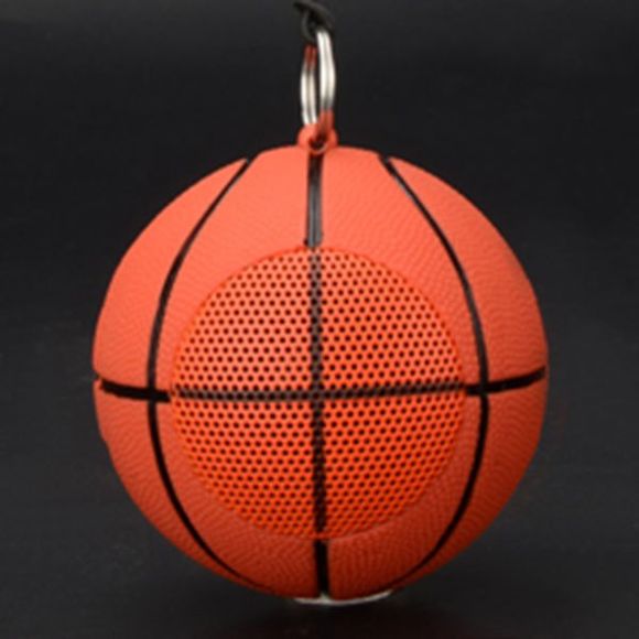 Mini haut-parleur portatif Bluetooth de charge de boule de sports d'USB - Saumon 