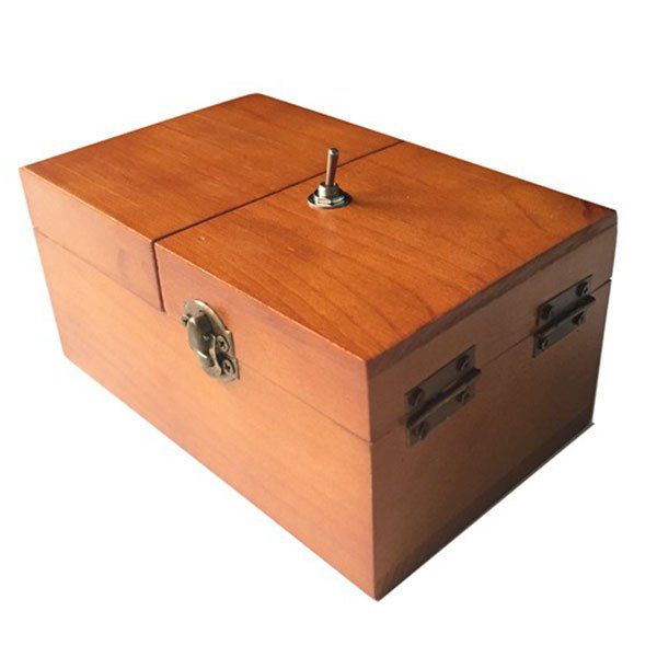 

Creative Machine Assembled Wooden Useless Box, Brown