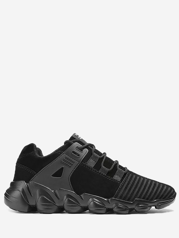 Sneakers à lacets à rayures - Noir 42