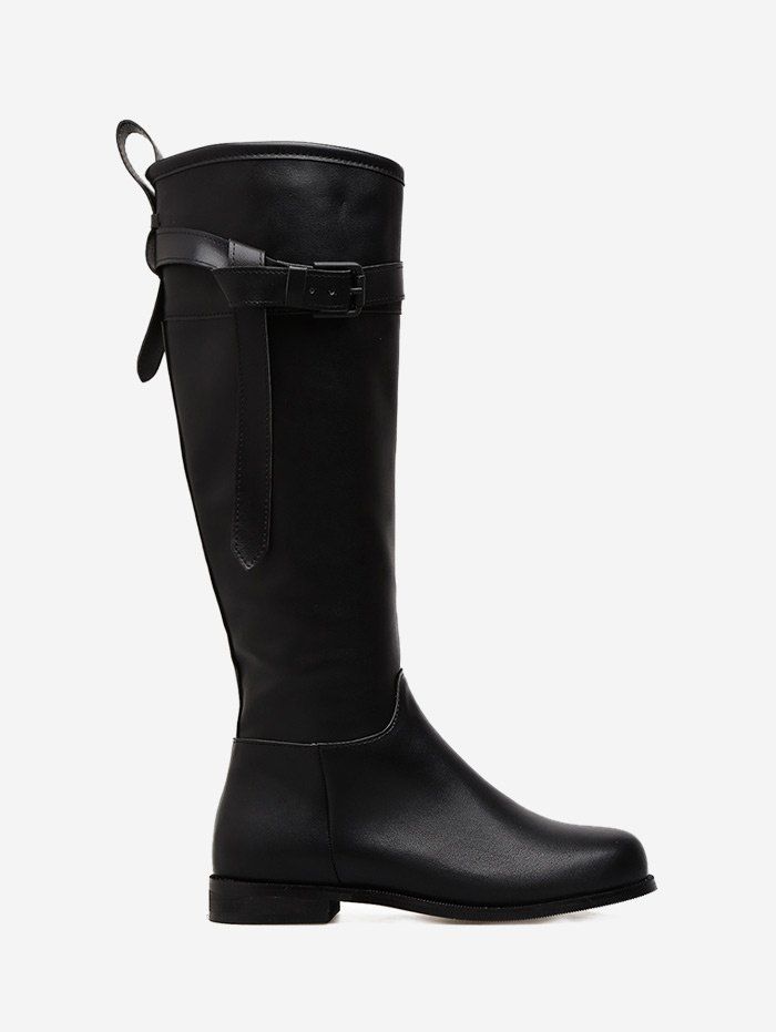 mid calf black boots with heel