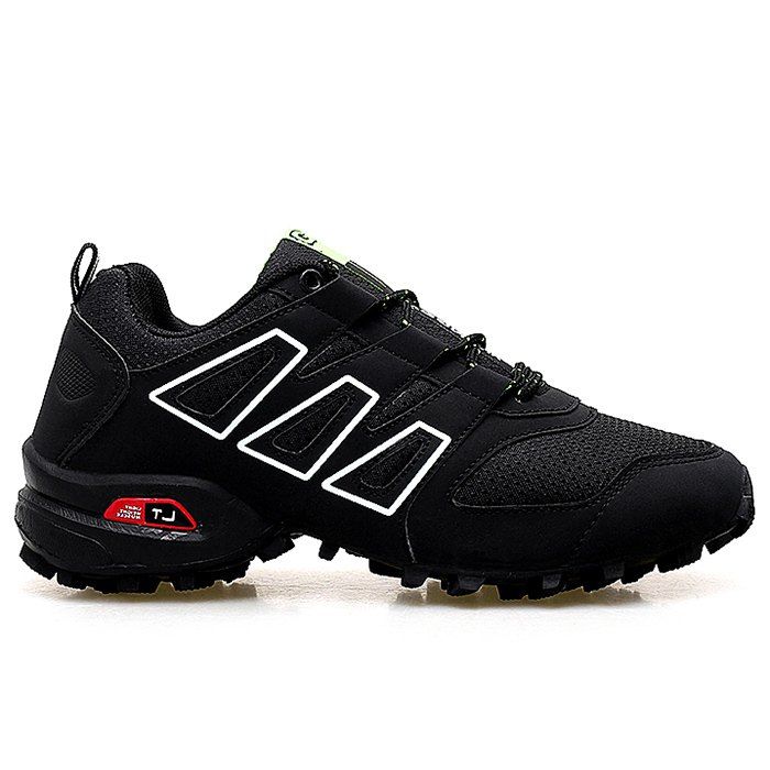 

Breathable Color Block Outdoor Hiking Trainers, Black
