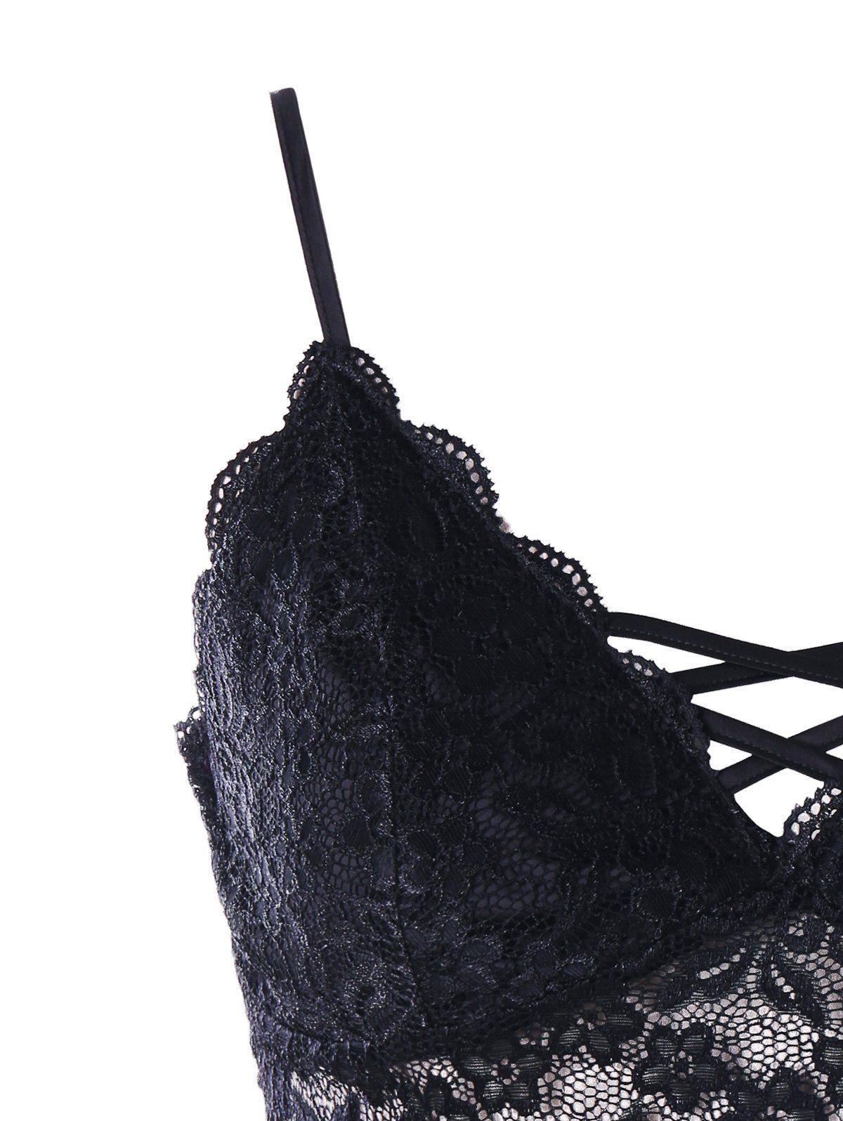 Edge lace treatment scallop plus black bra new years