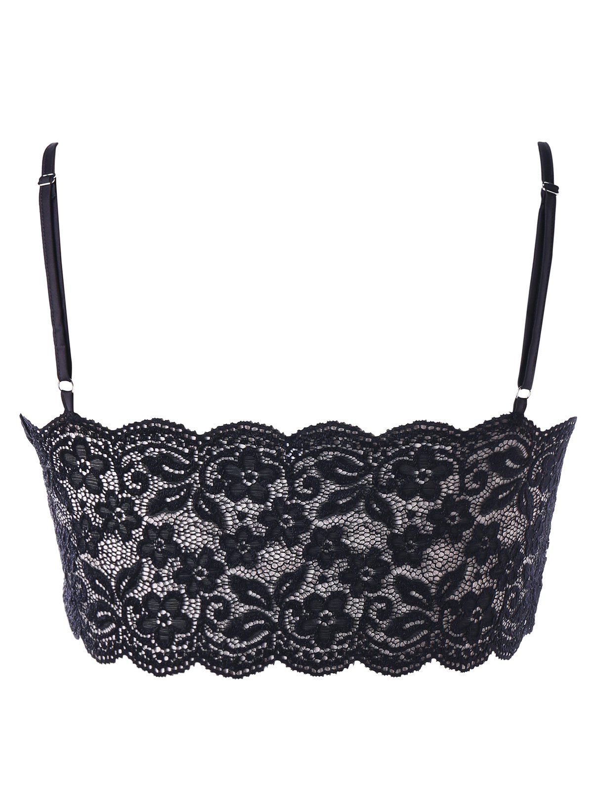 plus red scallop edge lace bra guard