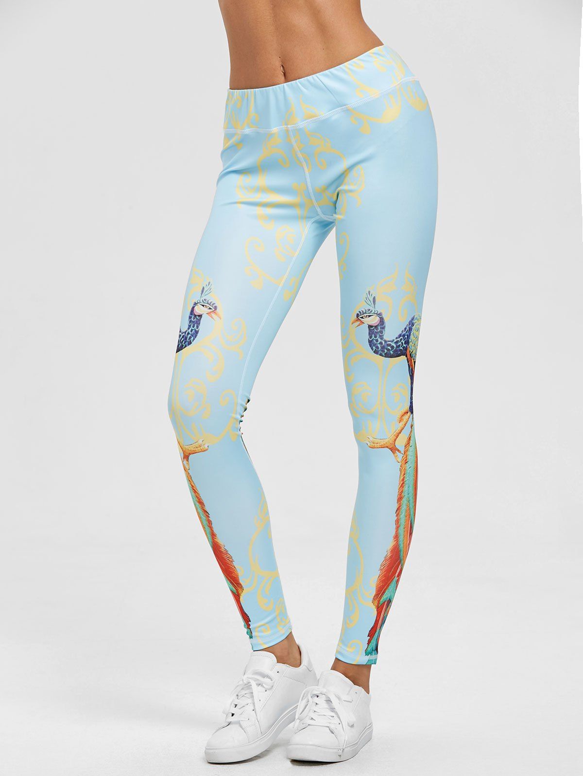 

Peacock Print Leggings, Floral